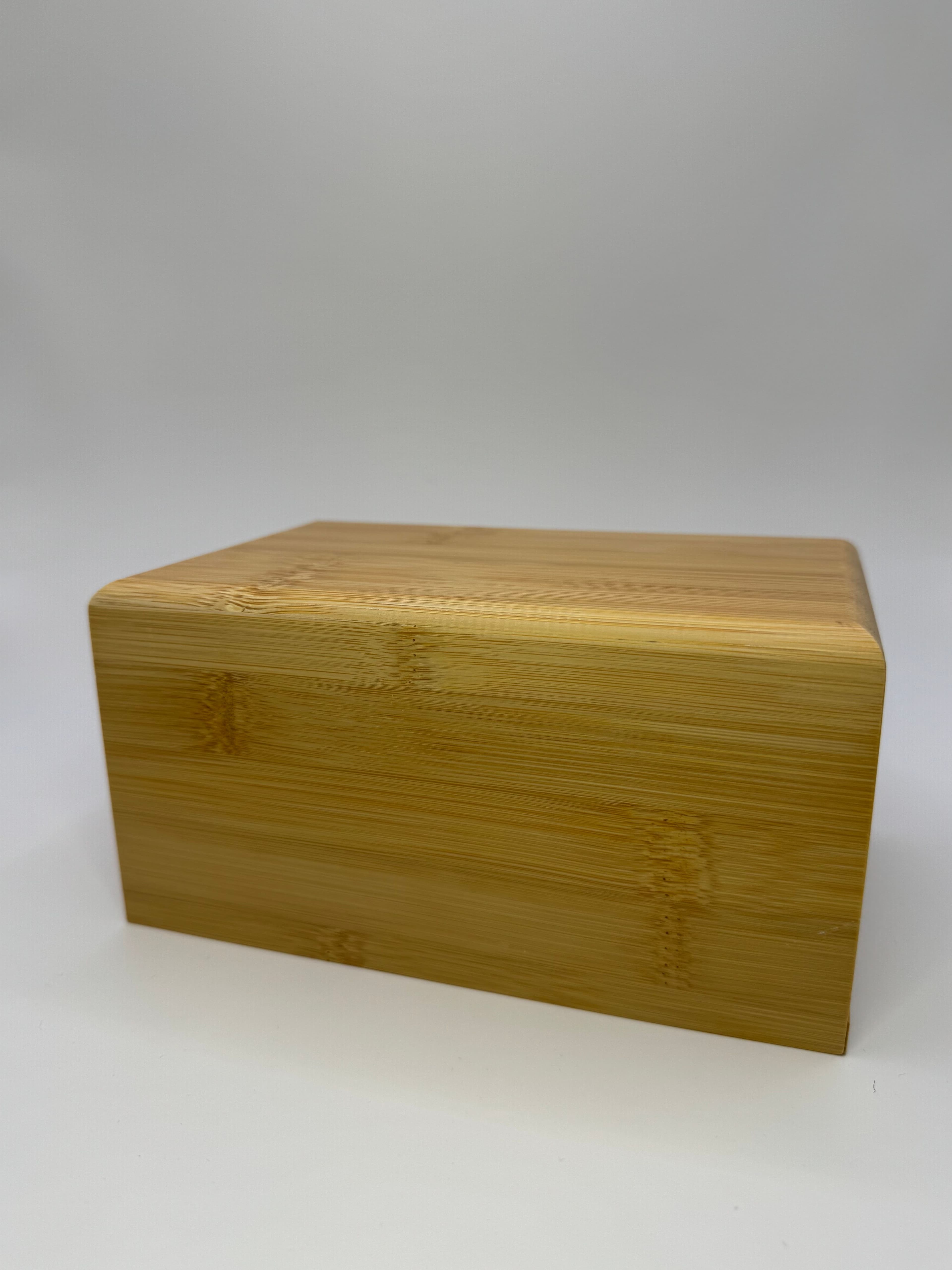 Sustainable bamboo urn.