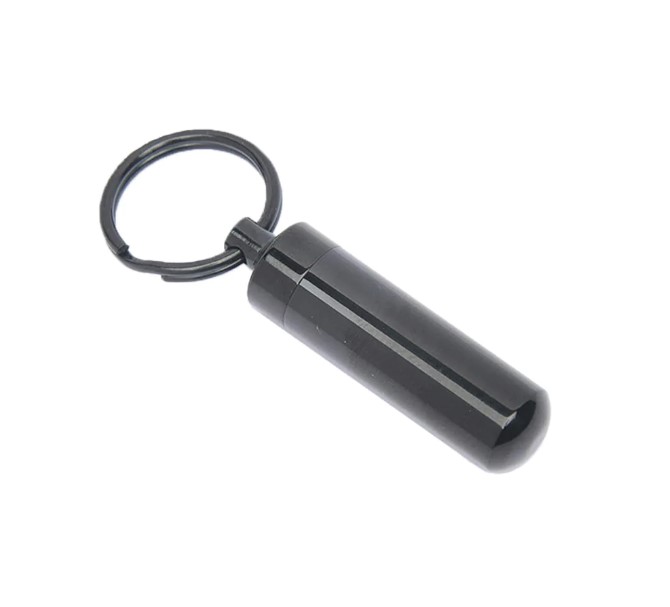 Hide & Drink Dog Keychain Charcoal Black